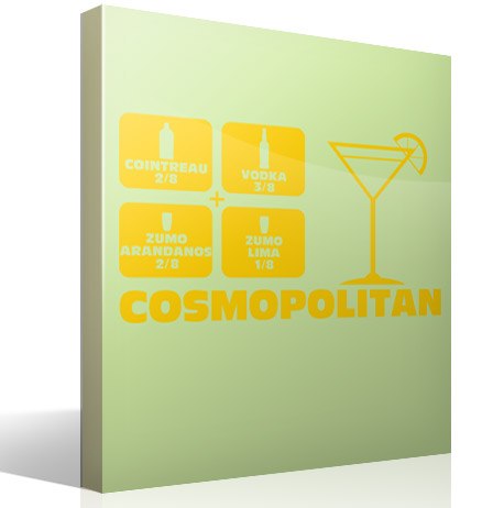 Wandtattoos: Cocktail Cosmopolitan