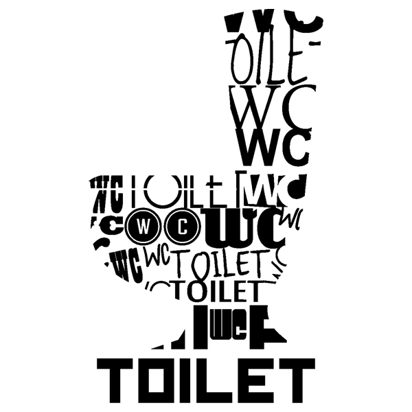 Wandtattoos: Toilet Sprachen
