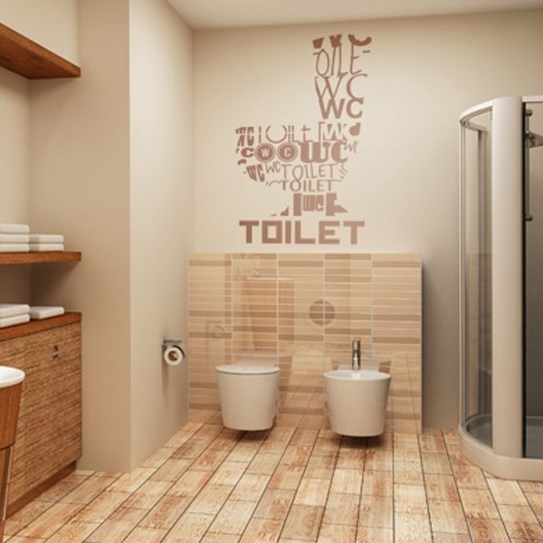 Wandtattoos: Toilet Sprachen