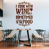 Wandtattoos: I cook with wine 2