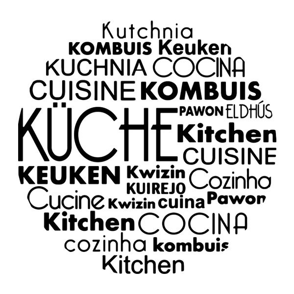 Wandtattoos: Kochende Sprachen