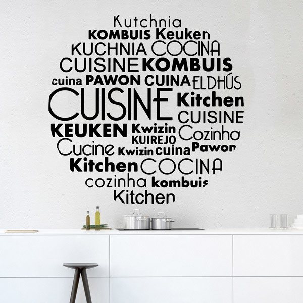 Wandtattoos: Kochen Sprachen auf Französisch