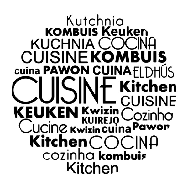 Wandtattoos: Kochen Sprachen auf Französisch