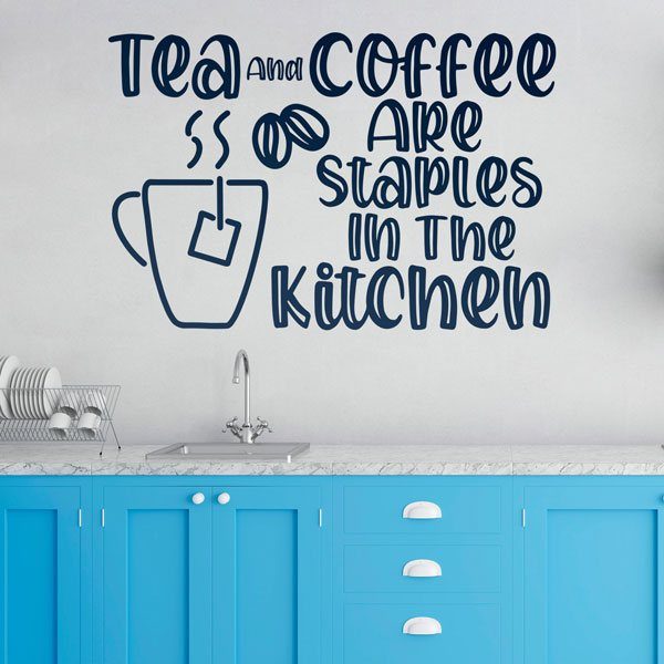 Wandtattoos: Tea and coffee are staples in the kitchen