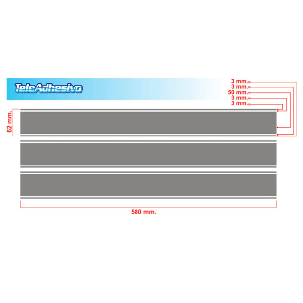 Aufkleber: Reflectible motorbike sport stripes