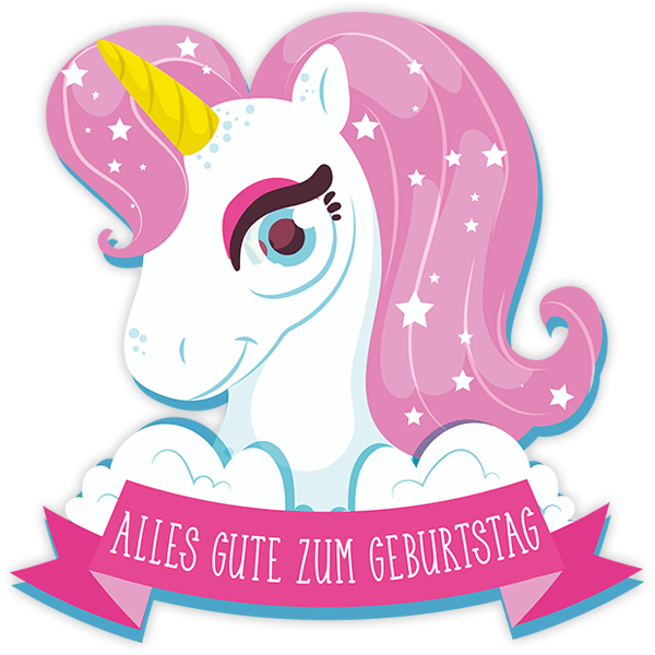 Wandtattoo Einhorn Alles Gute Zum Geburtstag Auf Deutsch