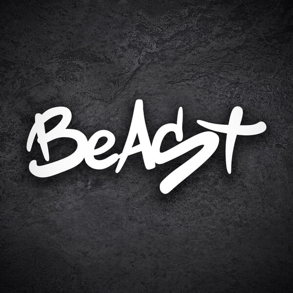 Aufkleber: Graffiti-Schriftzug Beast