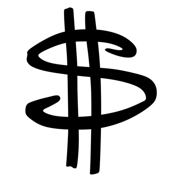 Aufkleber: Doodle Graffiti Dollar-Symbol
