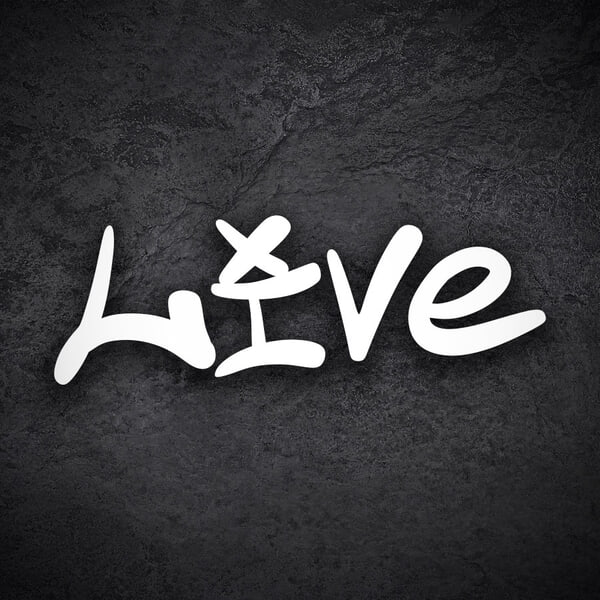Aufkleber: Graffiti Schriftzug Live