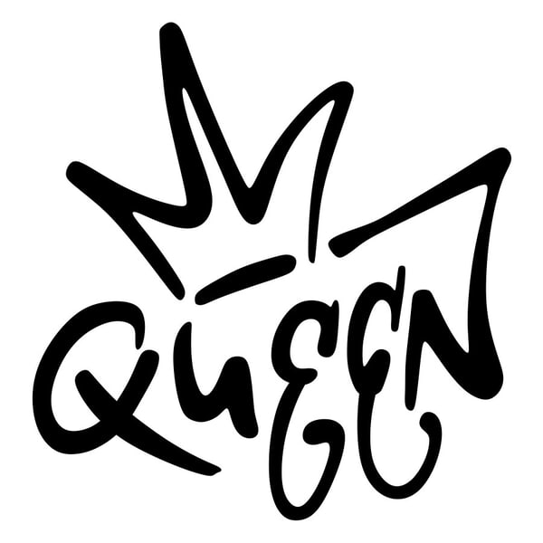 Aufkleber: Graffiti Queen mit Krone