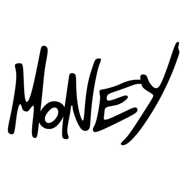 Aufkleber: Money Graffiti-Schriftzug