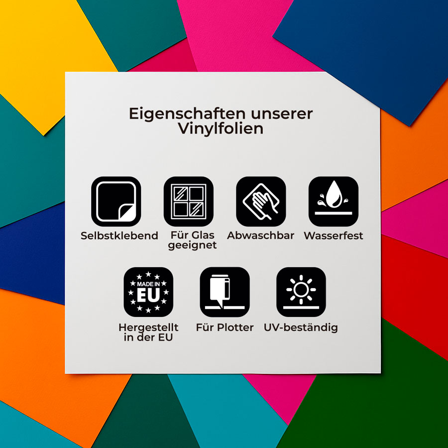 Aufkleber: Vinylfolie Selbstklebend