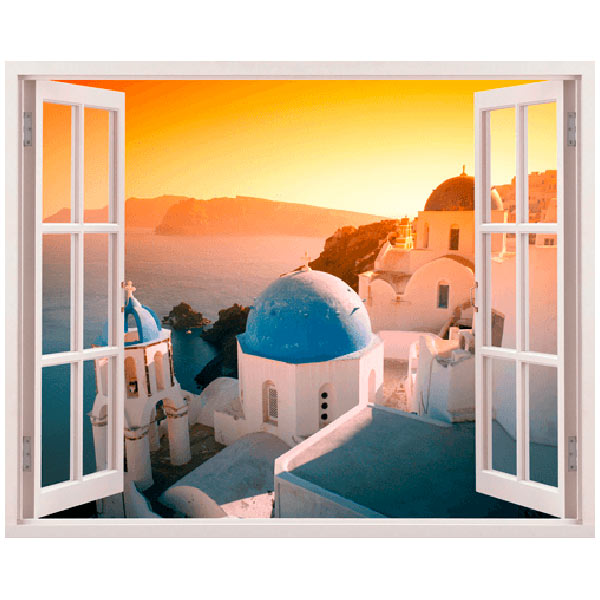 Wandtattoos: Sonnenuntergang in Santorini