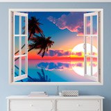 Wandtattoos: Sonnenuntergang in Hawaii 3