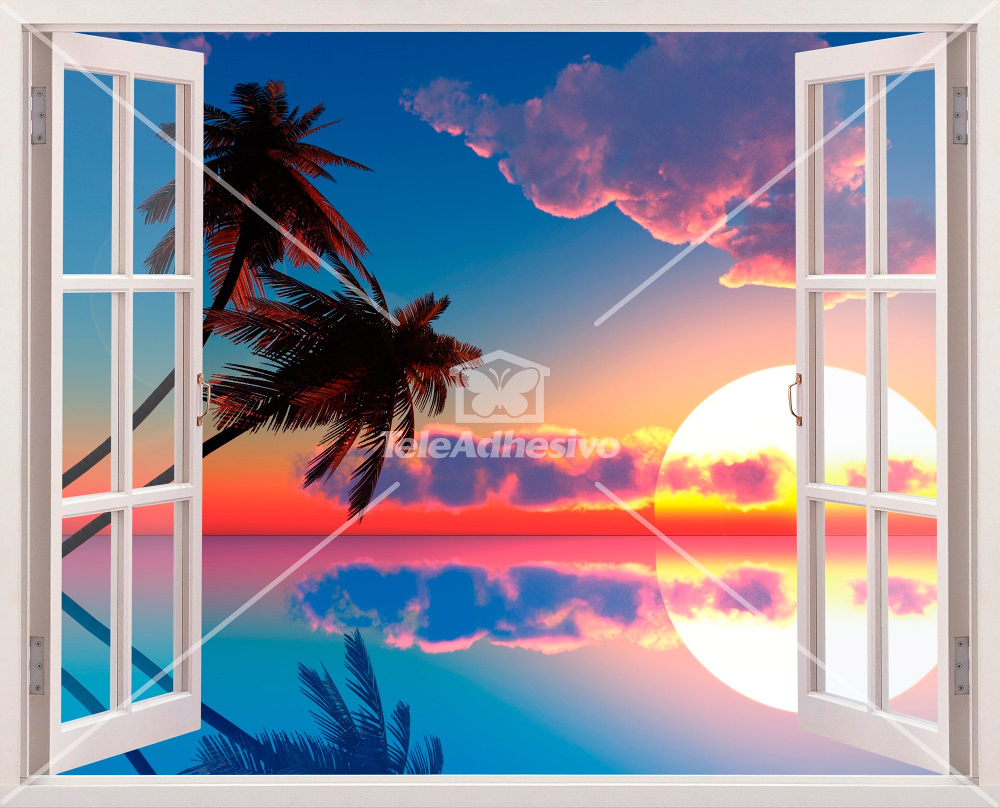 Wandtattoos: Sonnenuntergang in Hawaii