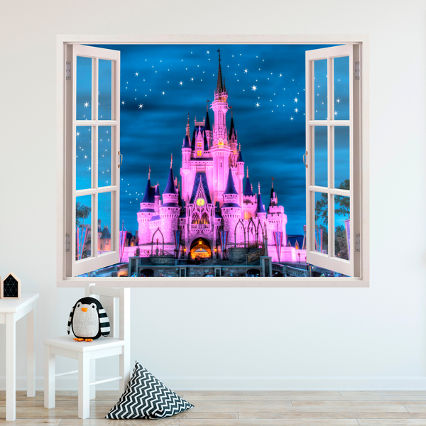 Kinderzimmer Wandtattoo: Fenster Schloss von Disney