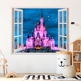 Kinderzimmer Wandtattoo: Fenster Schloss von Disney 4