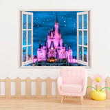 Kinderzimmer Wandtattoo: Fenster Schloss von Disney 5