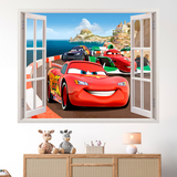 Kinderzimmer Wandtattoo: Fenster von Cars in Italien 5