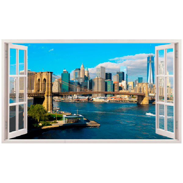 Wandtattoos: Panoramische Skyline New York