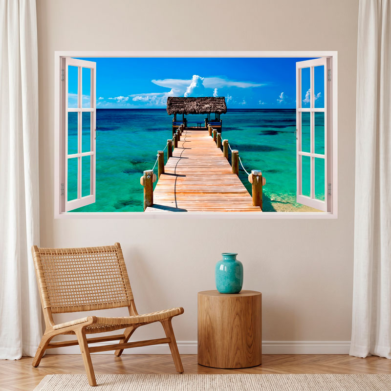 Panorama Tor zum Meer in Bahamas 6/10