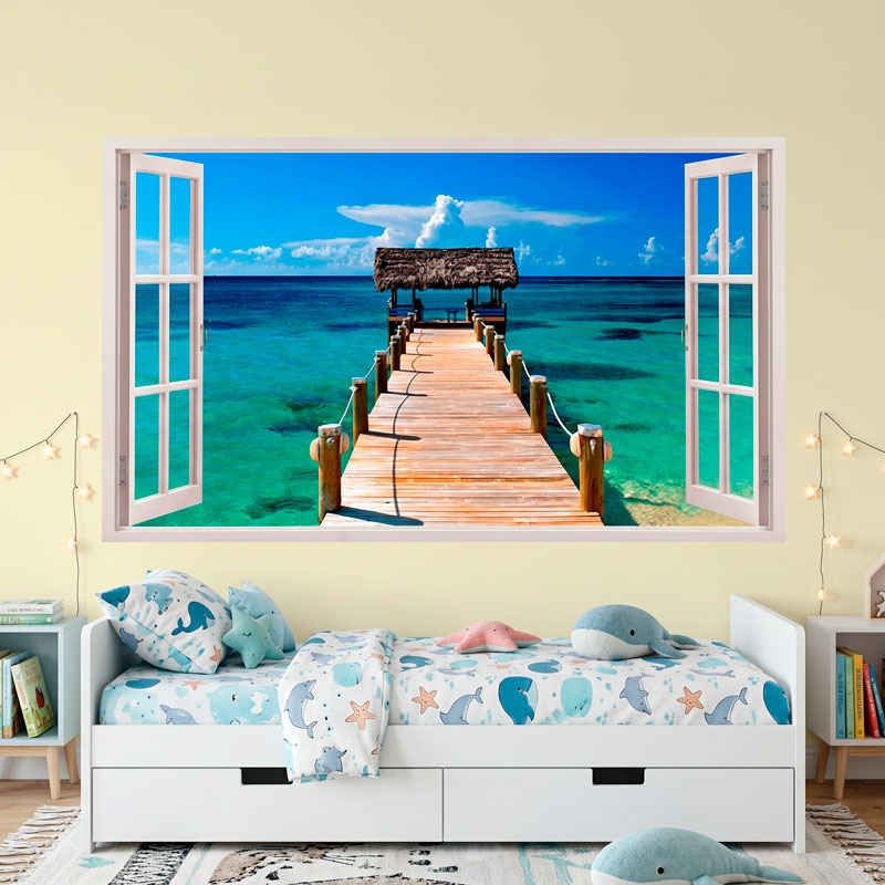 Panorama Tor zum Meer in Bahamas 10/10