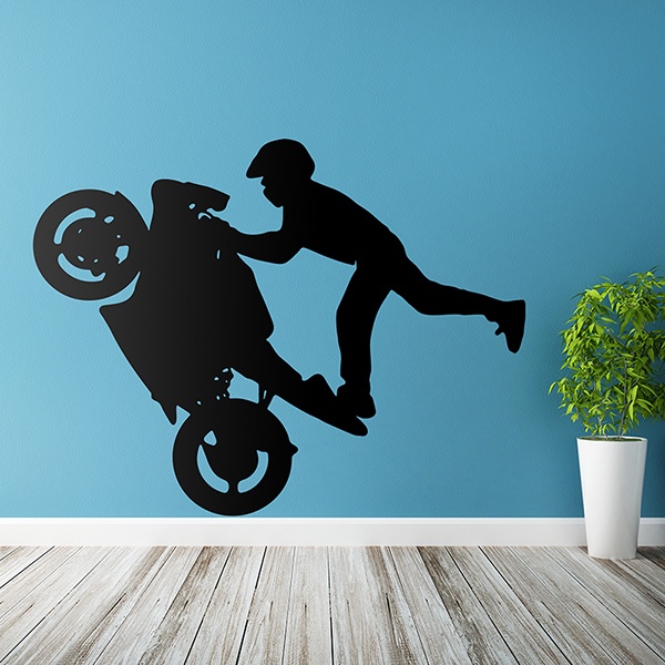 Wandtattoos: Akrobatik mit dem Motorrad
