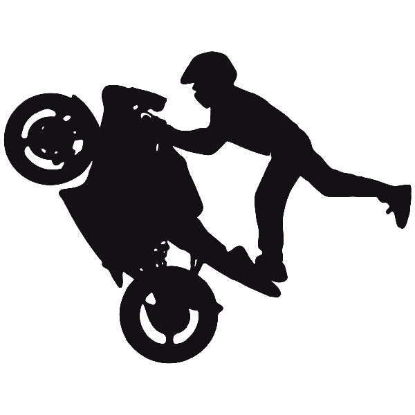 Wandtattoos: Akrobatik mit dem Motorrad