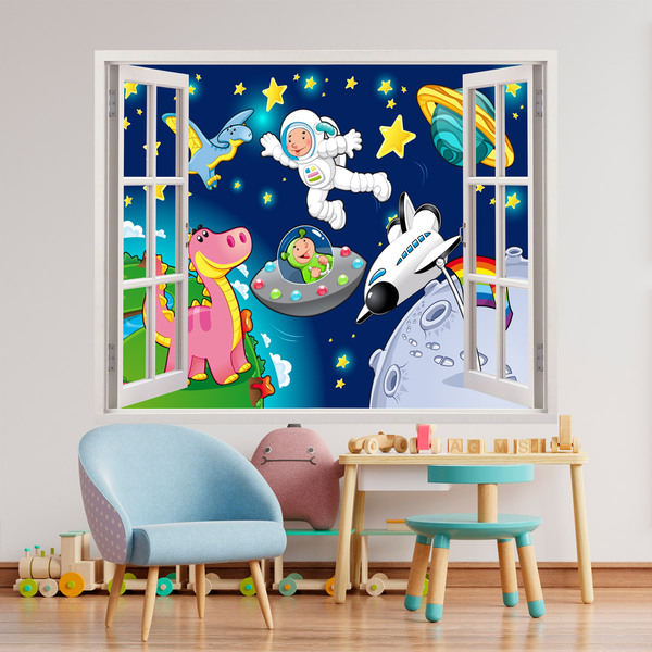 Kinderzimmer Wandtattoo: Fenster Raum