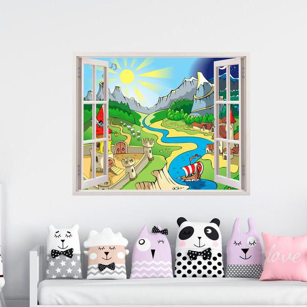Kinderzimmer Wandtattoo: Fenster Tal der Abenteuer 5