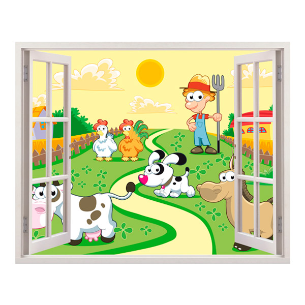 Kinderzimmer Wandtattoo: Fenster Die Farm