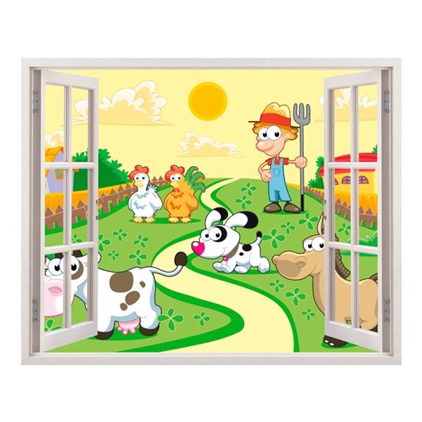 Kinderzimmer Wandtattoo: Fenster Die Farm