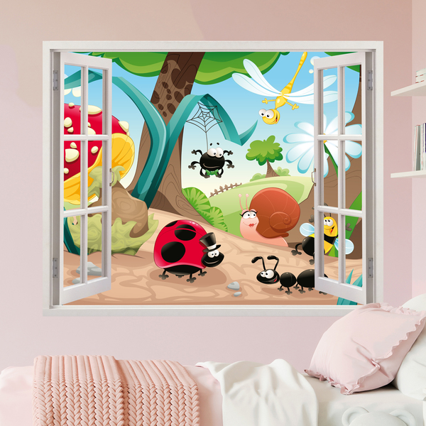 Kinderzimmer Wandtattoo: Fenster Waldtreffen
