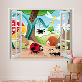Kinderzimmer Wandtattoo: Fenster Waldtreffen 3