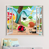 Kinderzimmer Wandtattoo: Fenster Waldtreffen 4