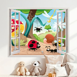 Kinderzimmer Wandtattoo: Fenster Waldtreffen 5