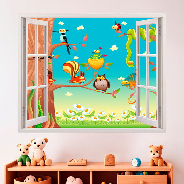 Kinderzimmer Wandtattoo: Fenster an der Spitze des Baums