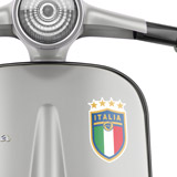 Aufkleber: Italien Fußball Wappen Weiß 3