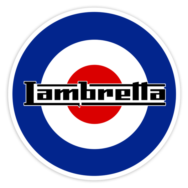 Aufkleber: Lambretta auf RAF-Mod-Rundel