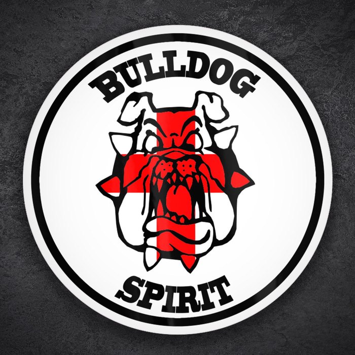 Aufkleber: Bulldog Spirit mit England-Flagge