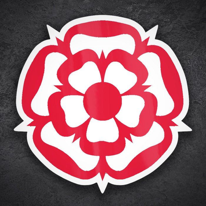 Aufkleber: Tudor-Rosenemblem im Englischen Stil