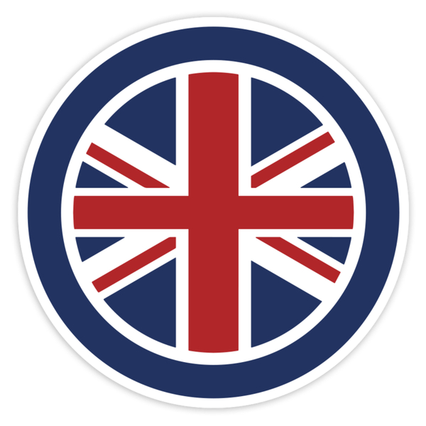 Aufkleber: Union Jack im Mods RAF-Emblem