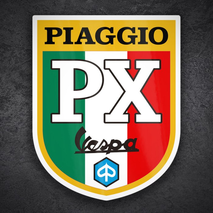 Aufkleber: Klassisches Vespa PX Wappen Piaggio Italien