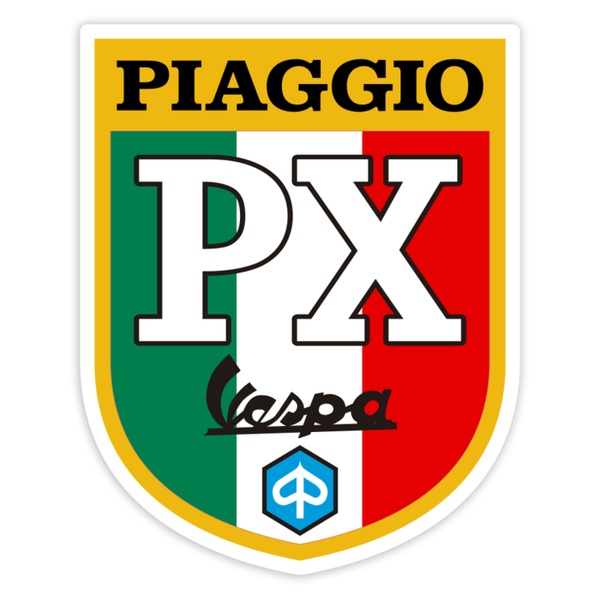 Aufkleber: Klassisches Vespa PX Wappen Piaggio Italien