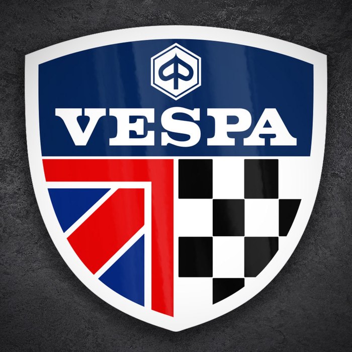 Aufkleber: Vespa UK Racing Emblem