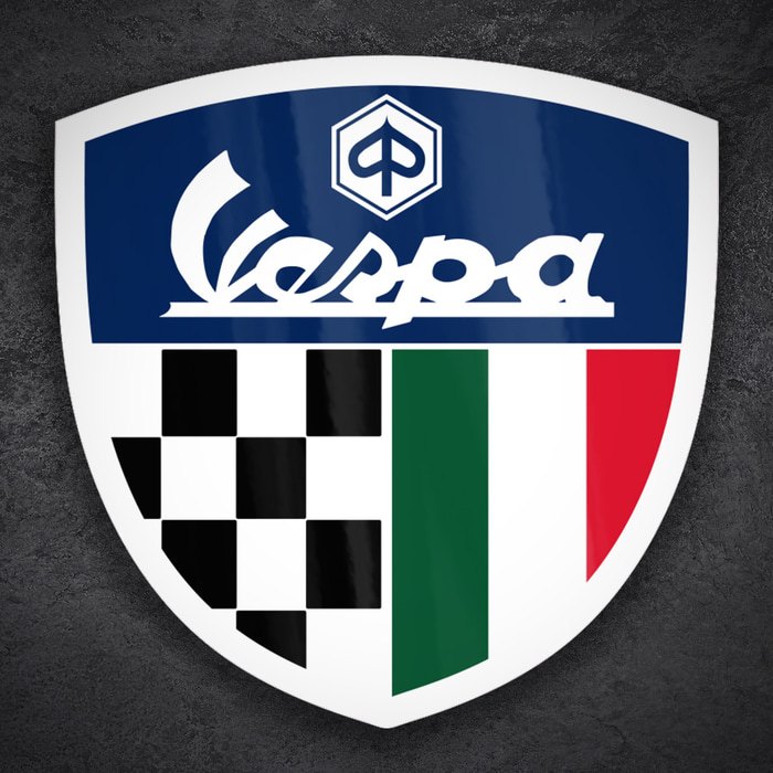 Aufkleber: Vespa Italien Racing Emblem