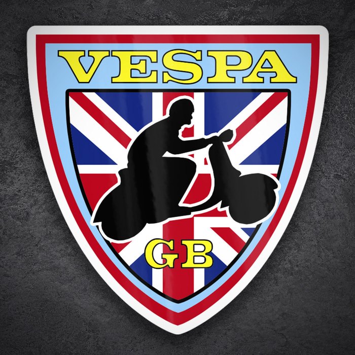 Aufkleber: Vespa GB Emblem Union Jack