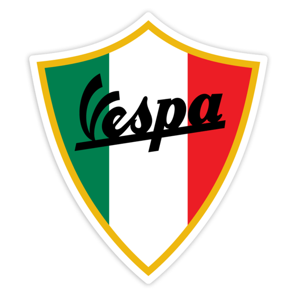 Aufkleber: Vespa Emblem Italien Flagge