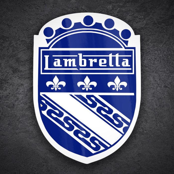 Aufkleber: Blaues Wappen Lambretta Emblem