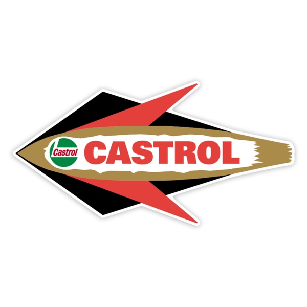 Aufkleber: Castrol Retro Pfeil Links Emblem